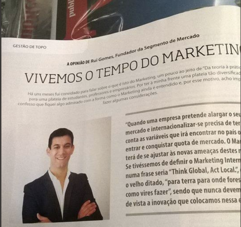 Rui Gomes na revista Pontos de Vista